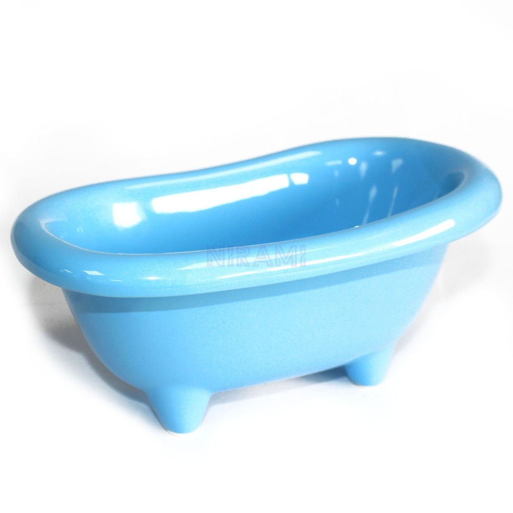 Mini Ceramic Bathtubs - Light Blue