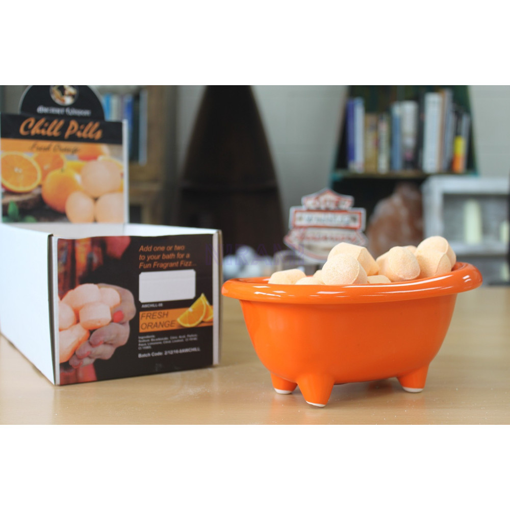 Mini bañera de cerámica - Naranja