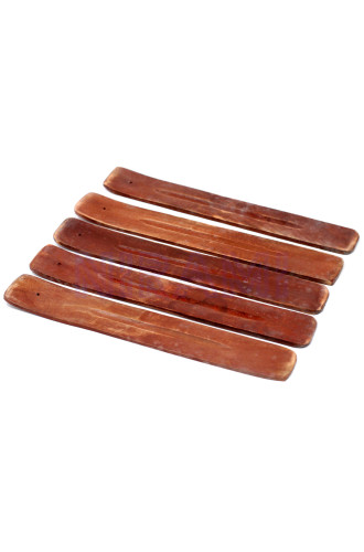 Porta incienso liso de madera de mango