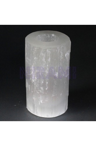 Candelabro Selenita cilindro- 15 cm