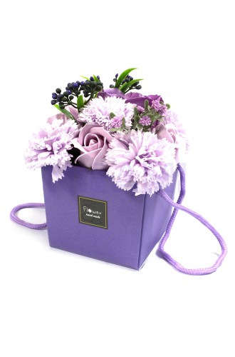 Bouquet Flores Jabón-Rosas y Morado