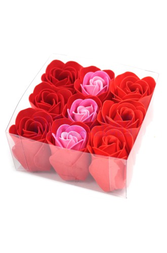 Set de 9 flores de Jabón - Rosas Rojas