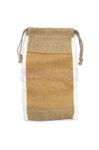 Bolsa Grande de Yute Lavada - 26x15cm