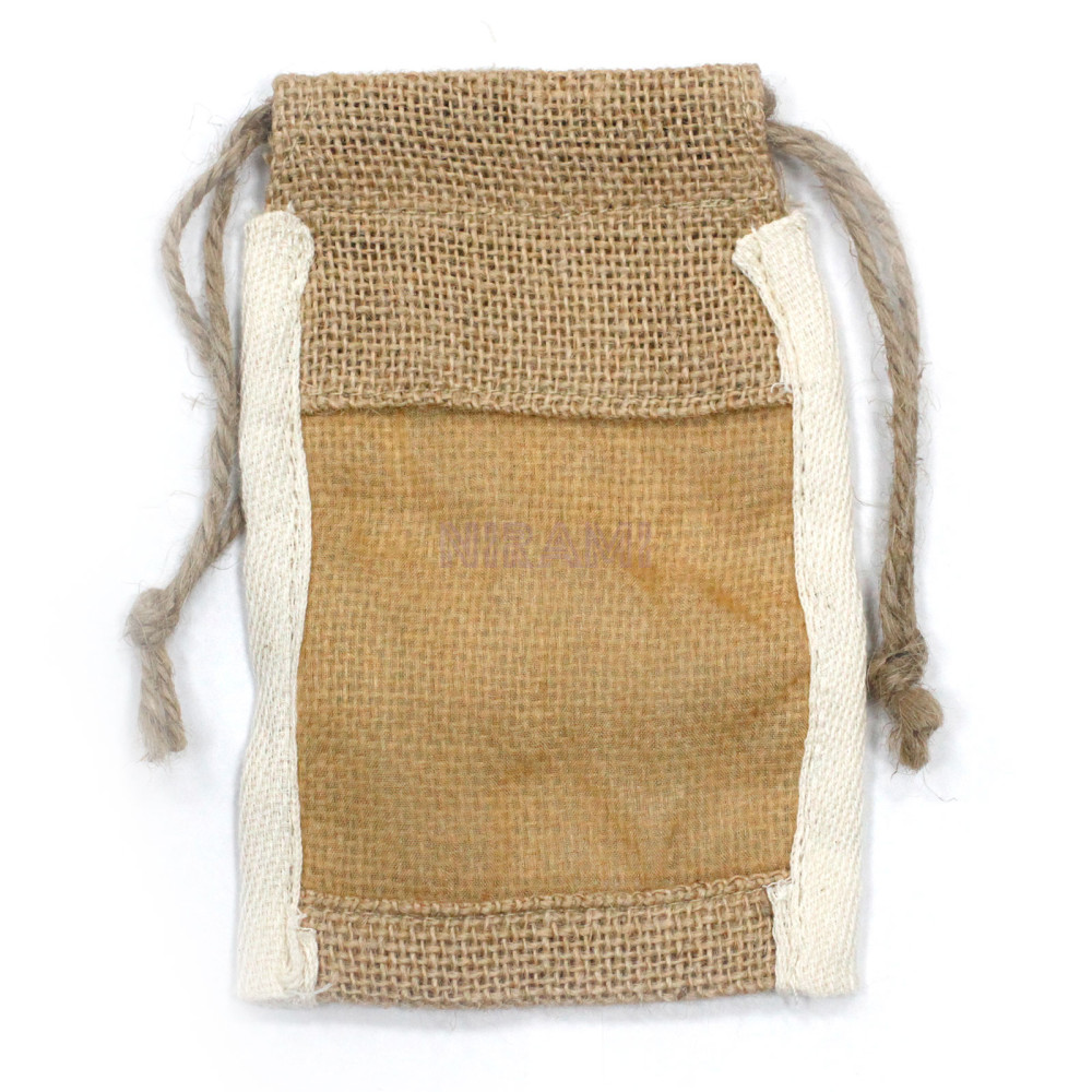 Bolsa Pequeña de Yute Lavada - 10x15cm