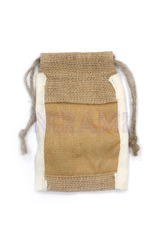 Bolsa Pequeña de Yute Lavada - 10x15cm