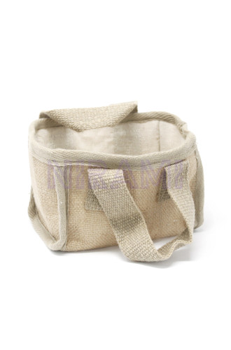 Cesta pequeña de yute - 16x10x12cm - Natural