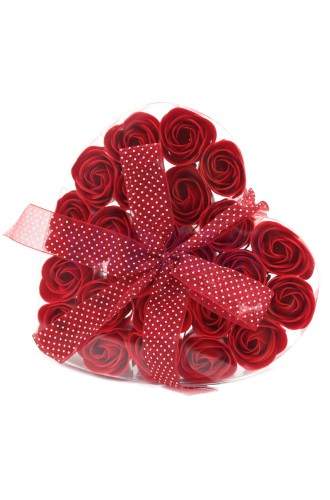 Set de 24 flores de Jabón - rosas roja