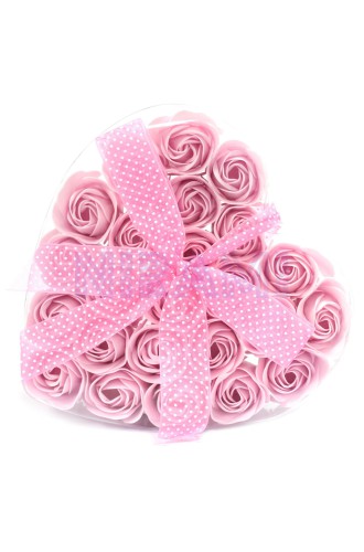 Set de 24 flores de Jabón - rosas rosa