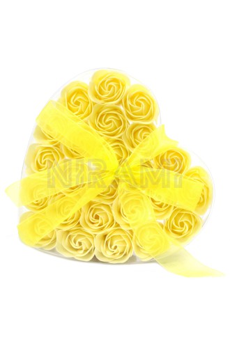 Set de 24 flores de Jabón - rosas amarilla