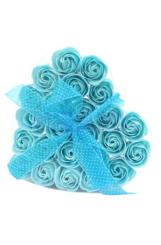 Set de 24 flores de Jabón - rosas azul