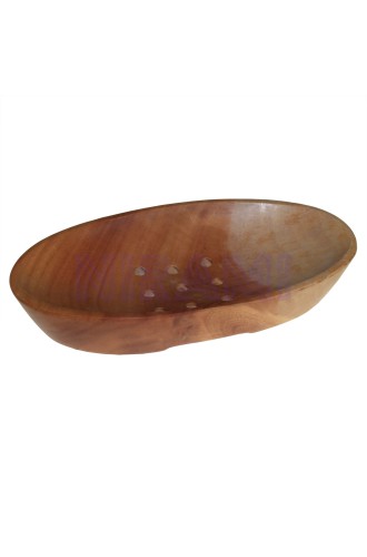 Jabonera clásica de caoba - Ovalada