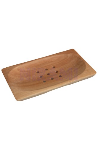Jabonera clásica de caoba - Rectangular