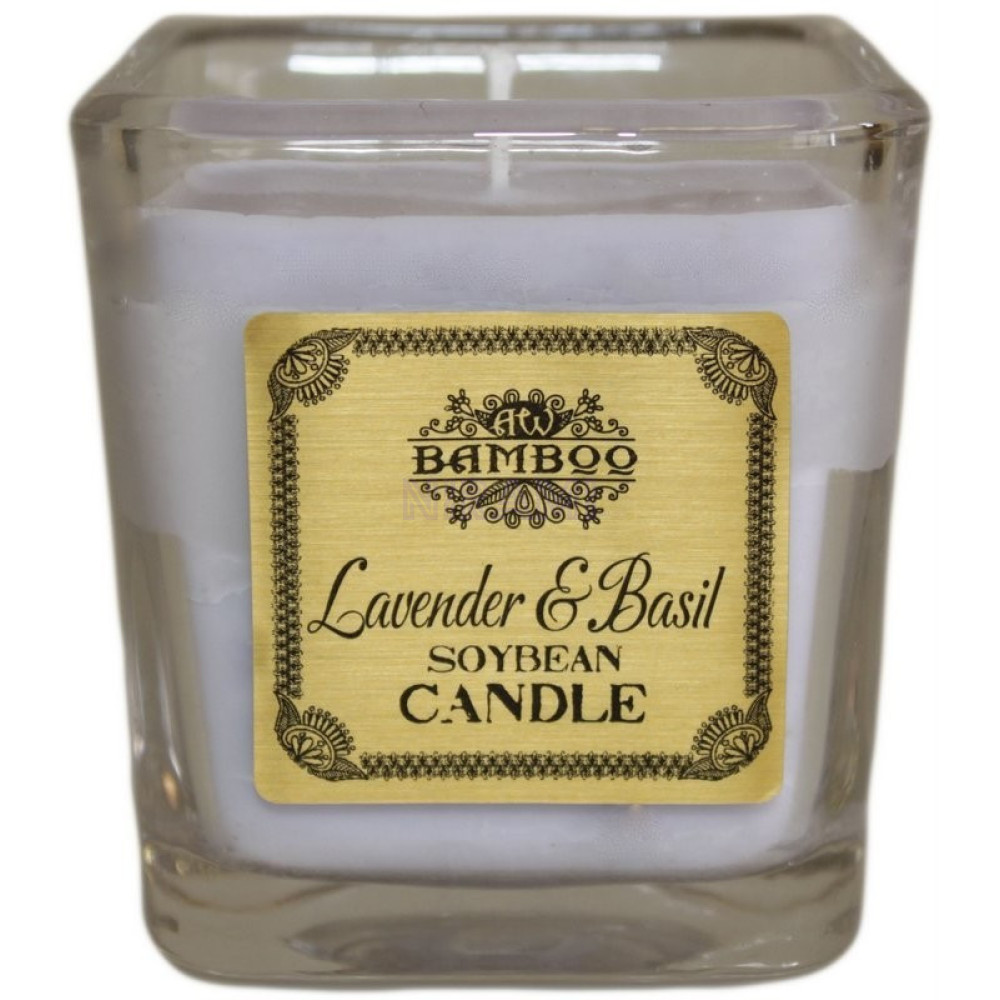 Lavanda y albahaca Vela de Cera de Soja 