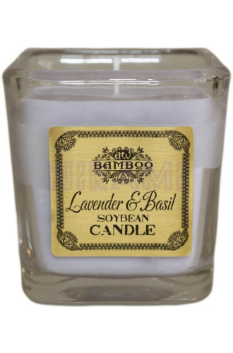 Lavanda y albahaca Vela de Cera de Soja 