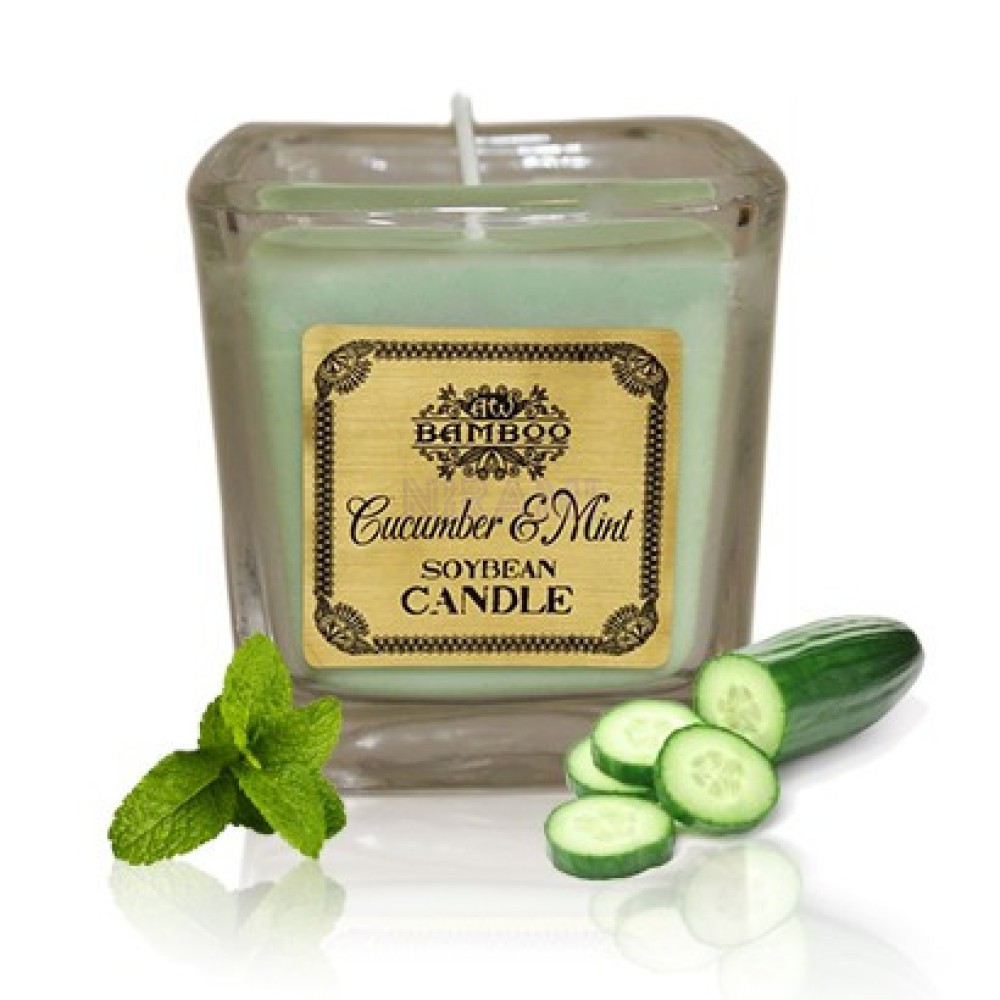 Pepino y menta Vela de Cera de Soja 
