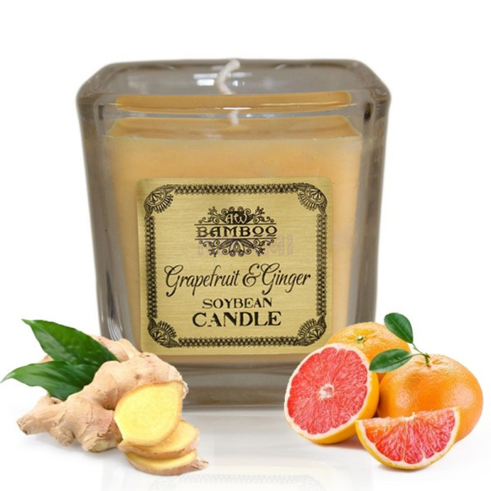 Pomelo y jengibre Vela de Cera de Soja 