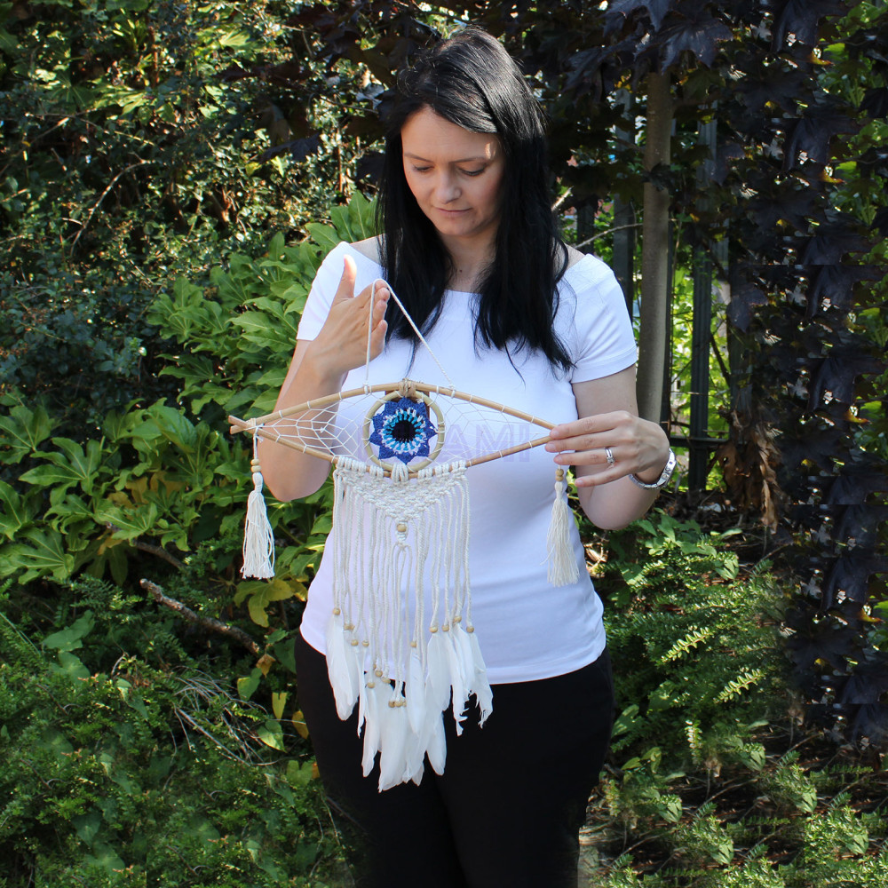 Protection dreamcatcher - Sm Macrame Eye Assorted Colours