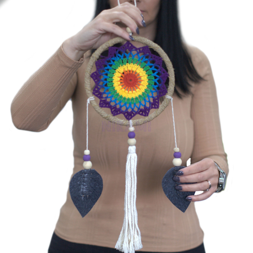 Atrapasueños de Bali - Elementos Multicolor Mediano