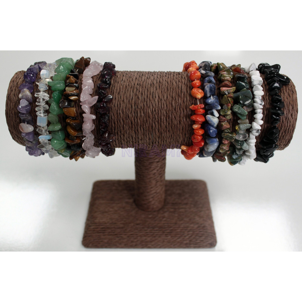 Ágata de musgo Pulsera Fragmentos de Piedras Preciosas