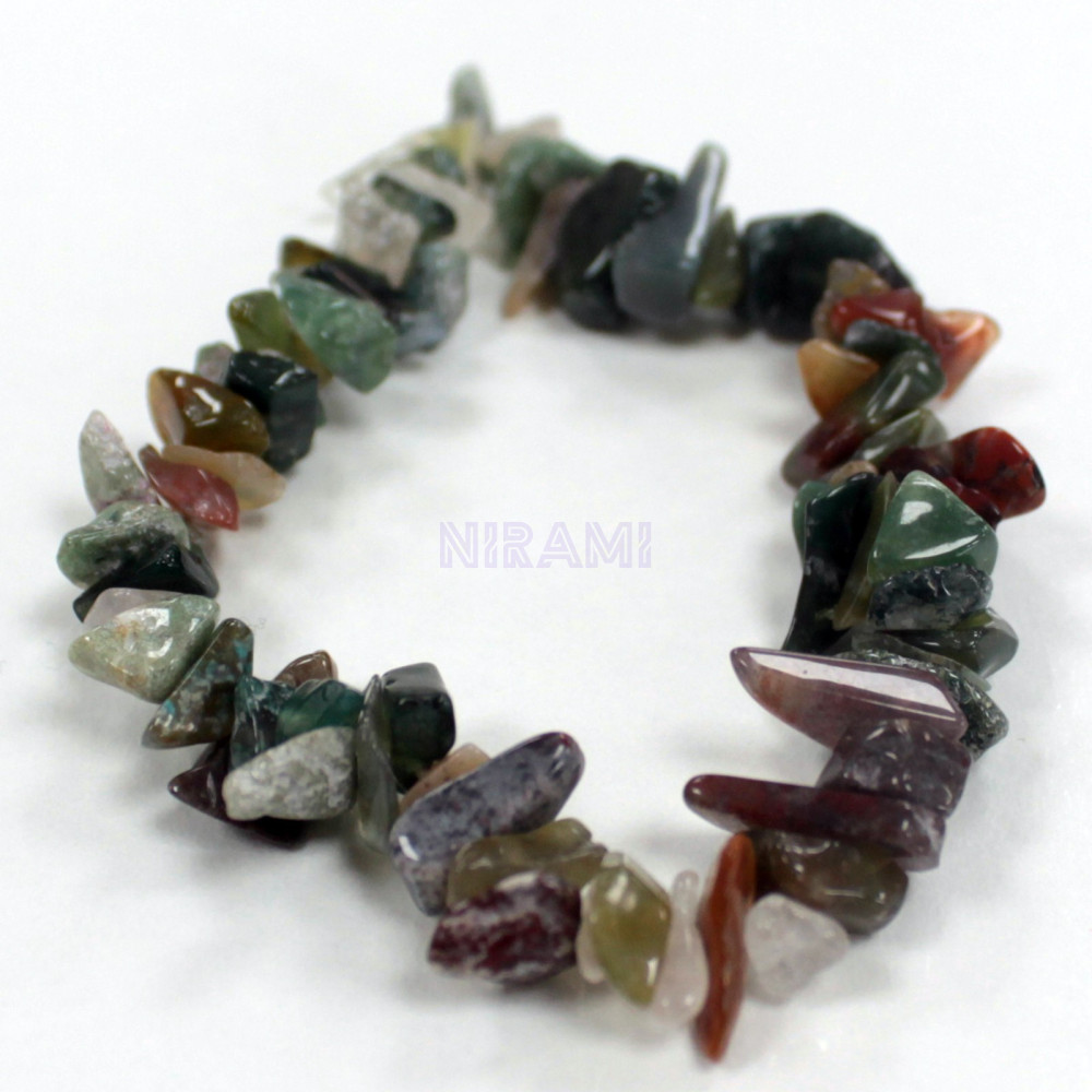 Ágata de musgo Pulsera Fragmentos de Piedras Preciosas