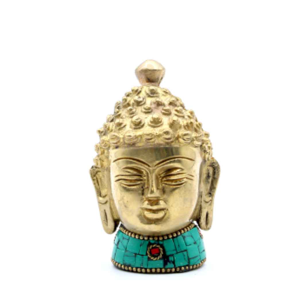 Figura de Buda de Latón - Cabeza Mediana - 8 cm