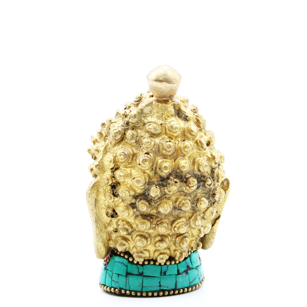 Figura de Buda de Latón - Cabeza Mediana - 8 cm