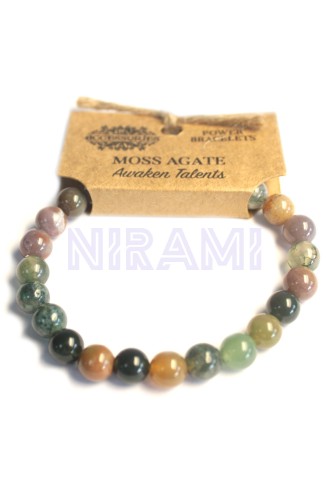 Ágata de musgo Brazalete de Energía 