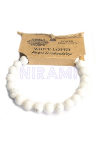 Jaspe blanco Brazalete de Energía