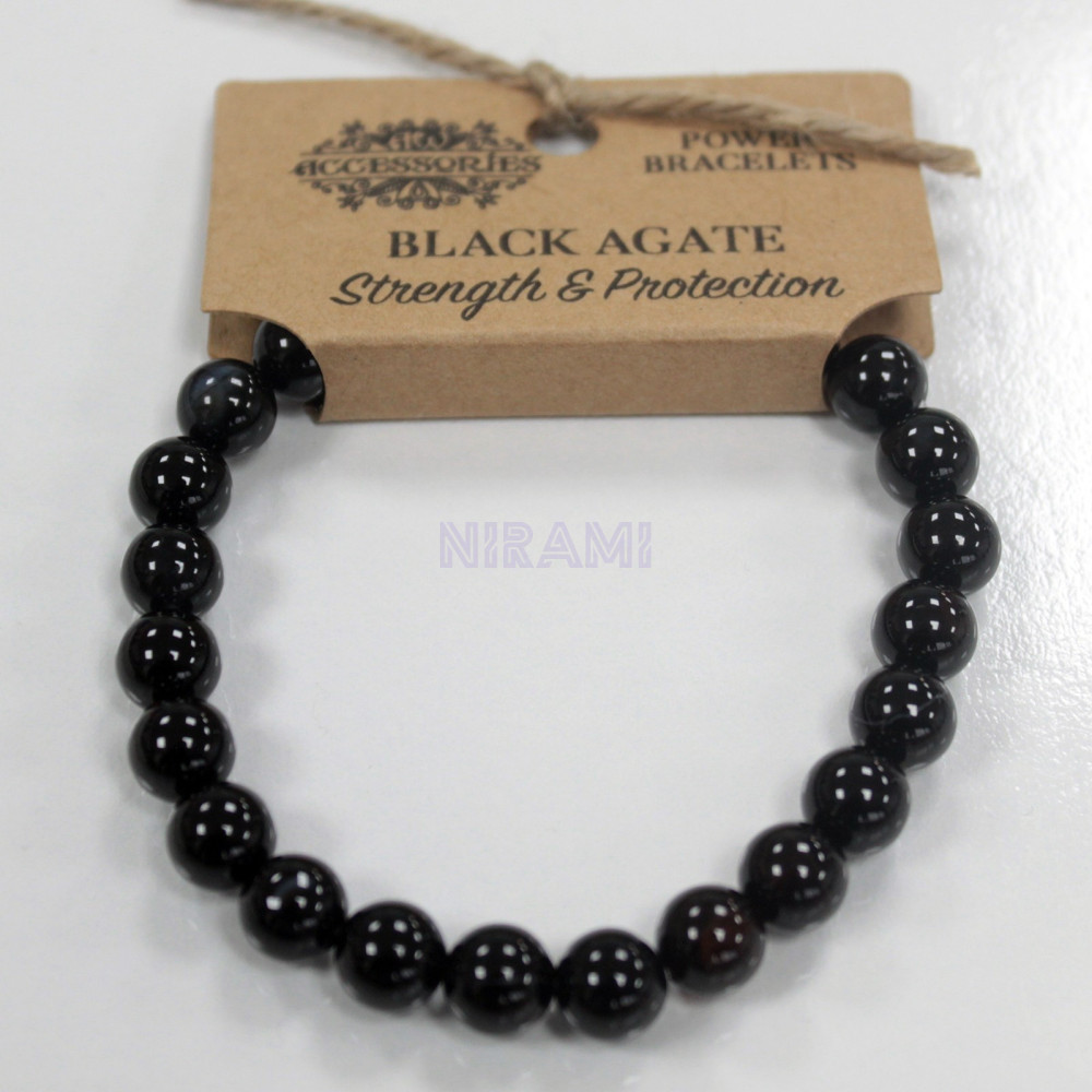 Ágata negra Brazalete de Energía 
