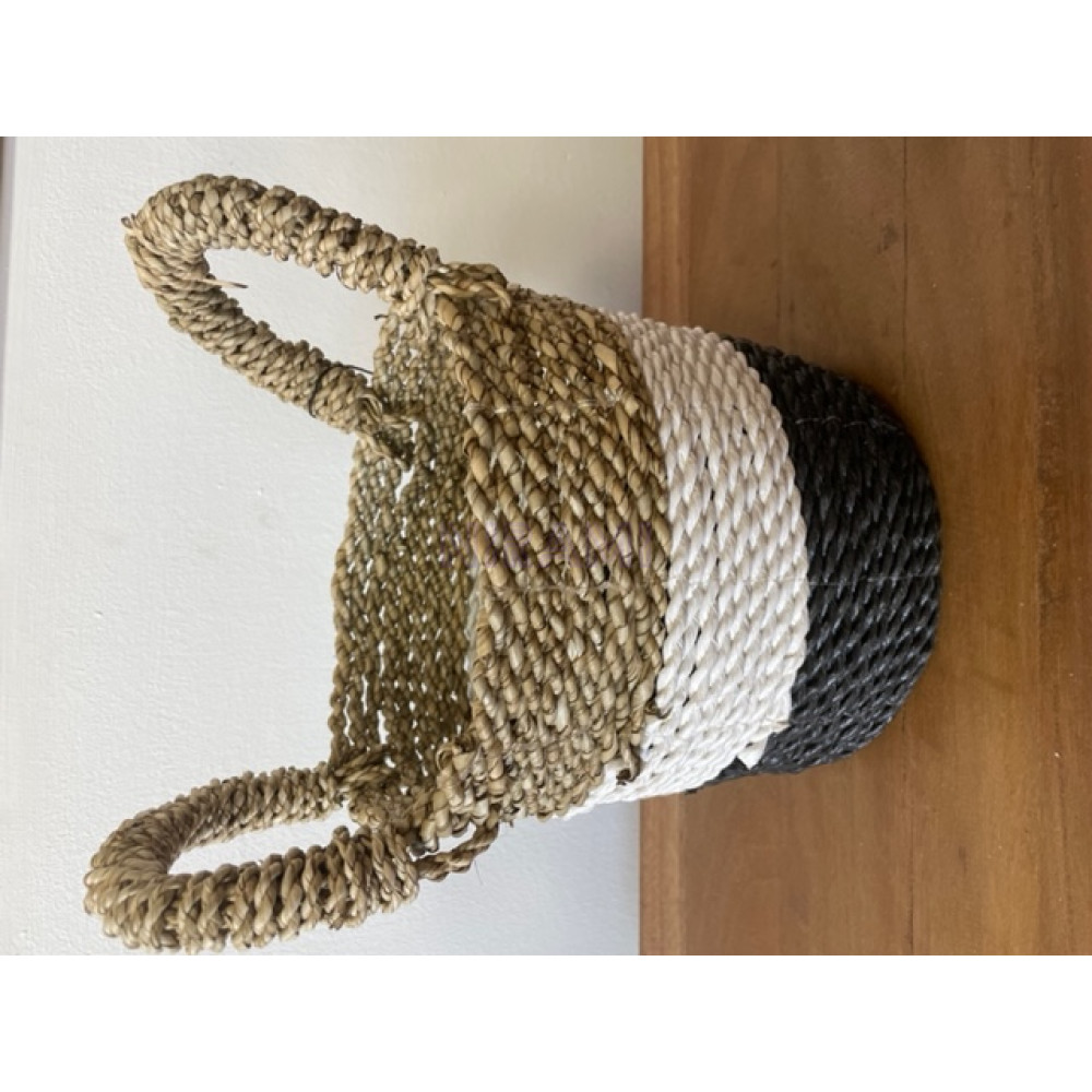 Juego de cestas de algas marinas - Gris oscuro / Blanco / Natural