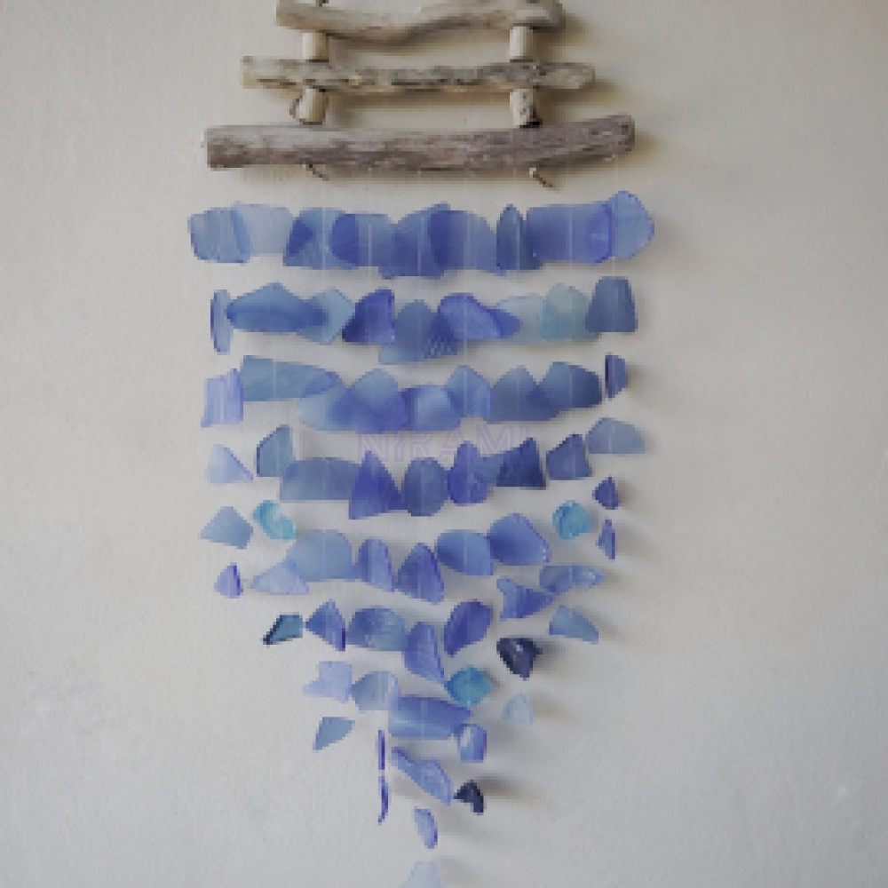 Carrillón de Vidrio Reciclado - Azul