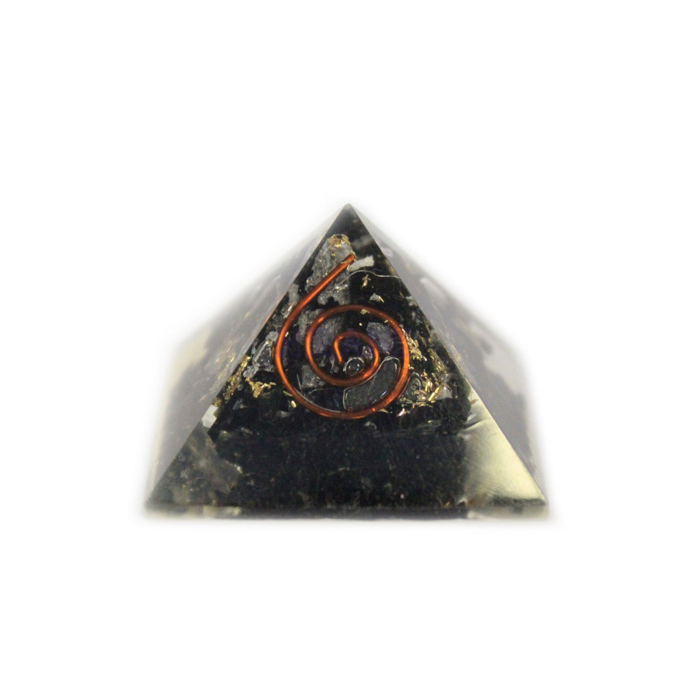 Gemchips y Cobre Pq. Orgonita Pirámide 25mm
