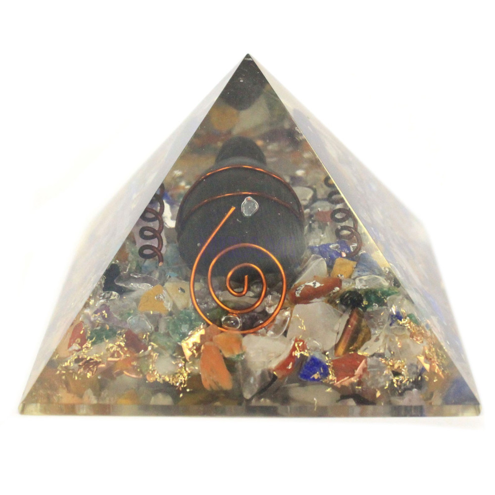 Gemchips, Cobre, Tortuga Org Orgonite Pirámide 60mm
