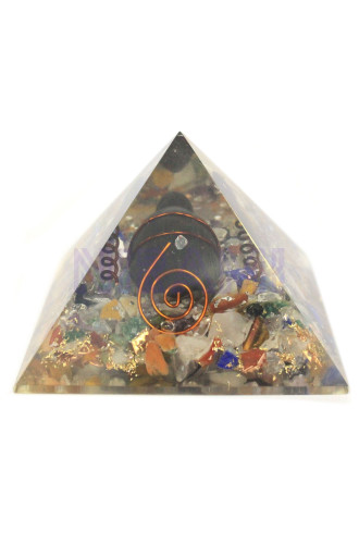 Gemchips, Cobre, Tortuga Org Orgonite Pirámide 60mm