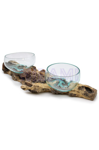Vidrio en soporte doble extragrande - 70 cm