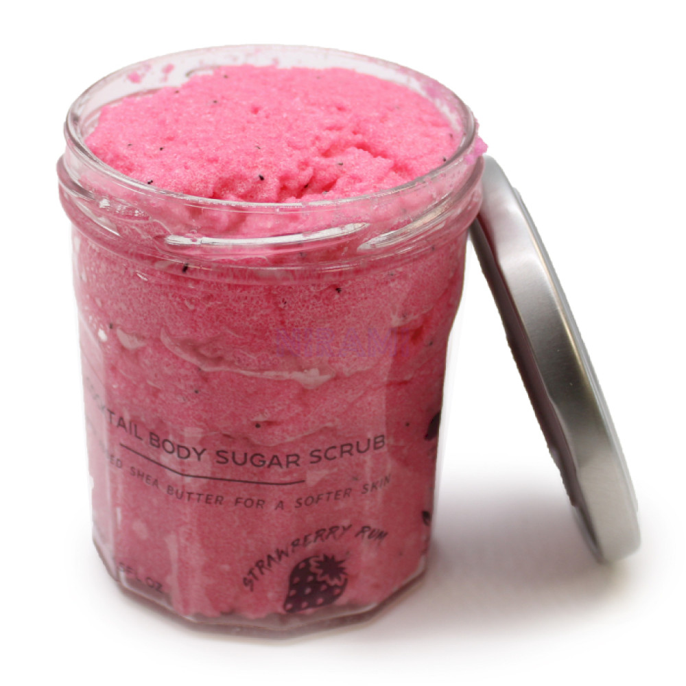 Ron de fresa exfoliante corporal de azúcar - 300g