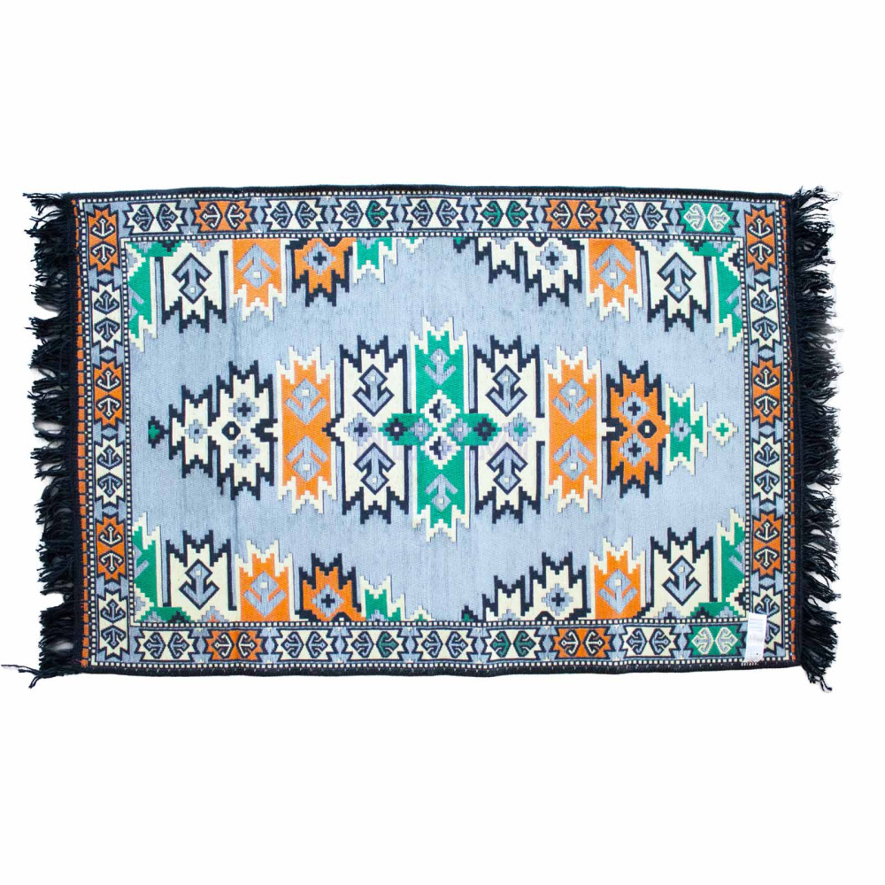 Alfombra Kilim 125x80 cm - Carbón