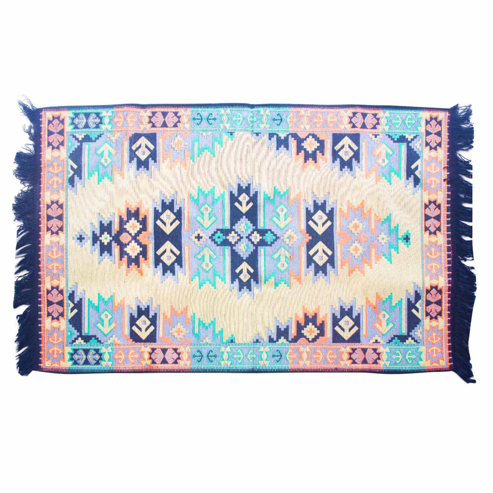 Alfombra Kilim 125x80 cm - Carbón