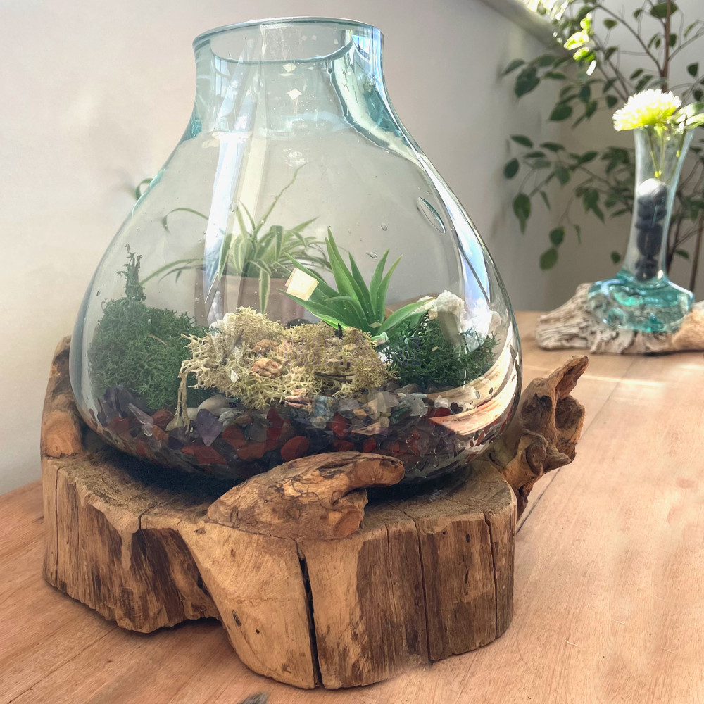 Pecera grande de vidrio fundido - 32cm