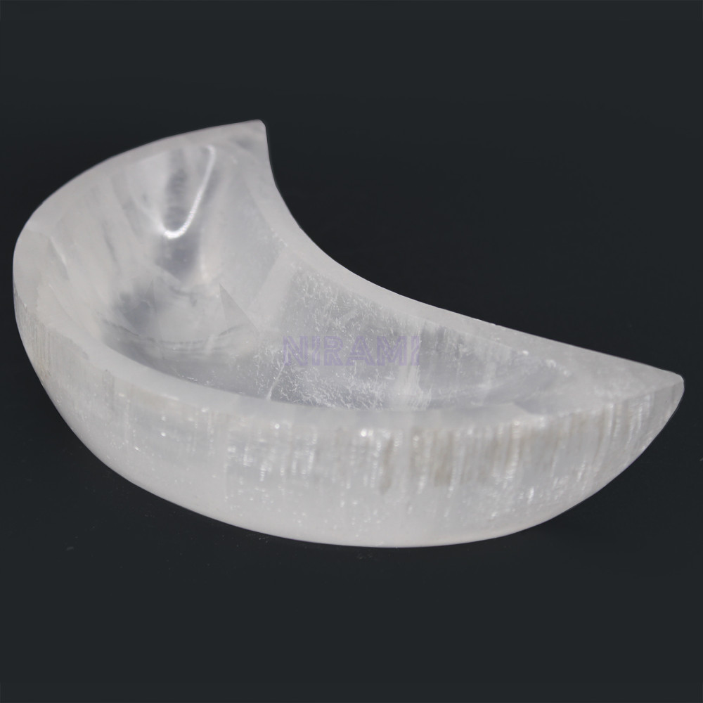Cuenco de luna selenita - 15cm