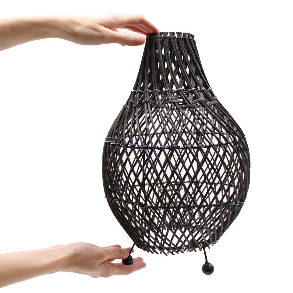  Lámpara de mesa de Mimbre - negro