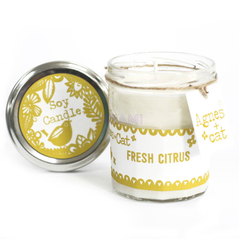 Citrus Velas en Bote de Cristal 