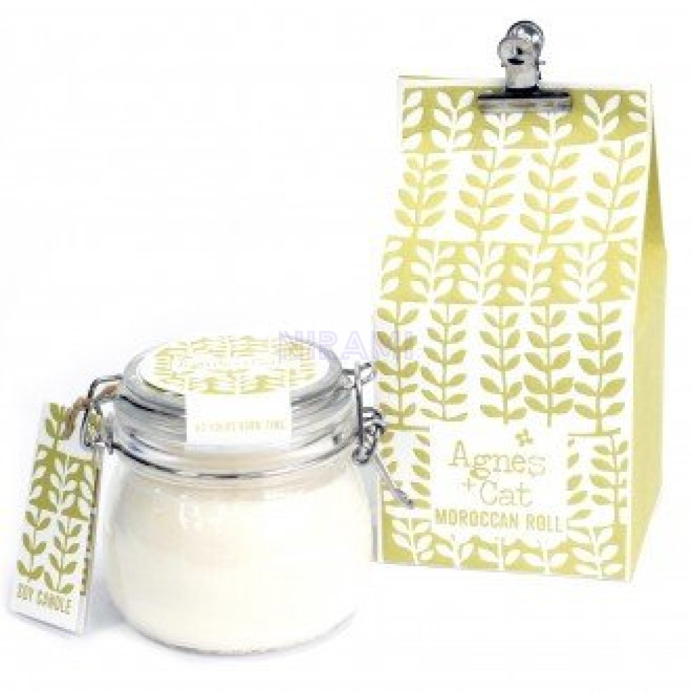 Moroccan Roll Velas en Tarro de Vidrio 