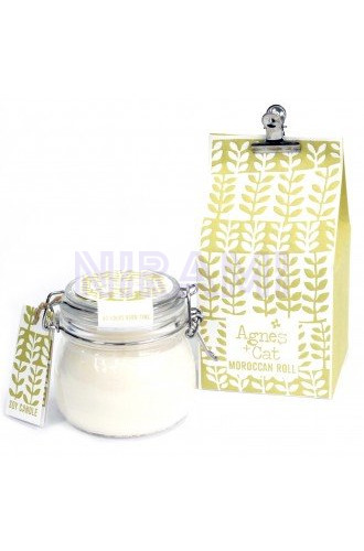 Moroccan Roll Velas en Tarro de Vidrio 