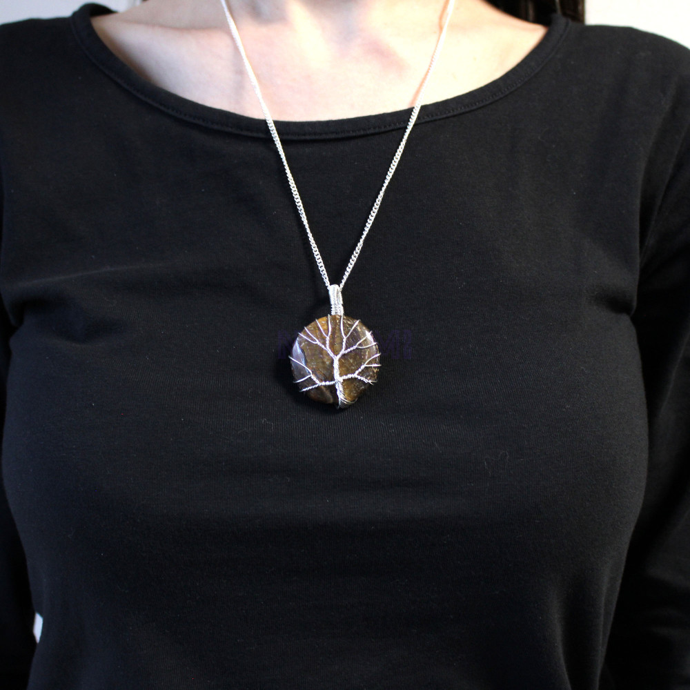 Collar Árbol de la Vida - Ojo de Tigre