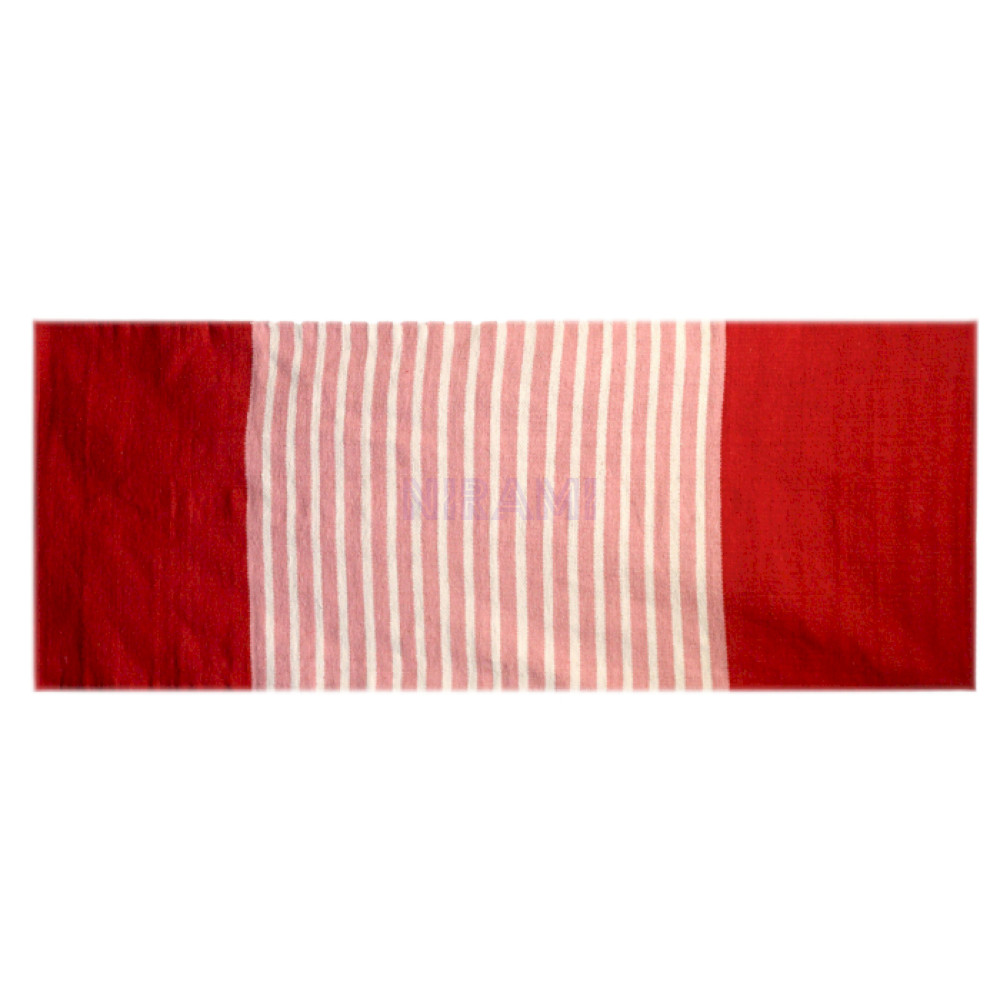 Alfombra India de Algodón - 70x170cm - Rojo/Rosa