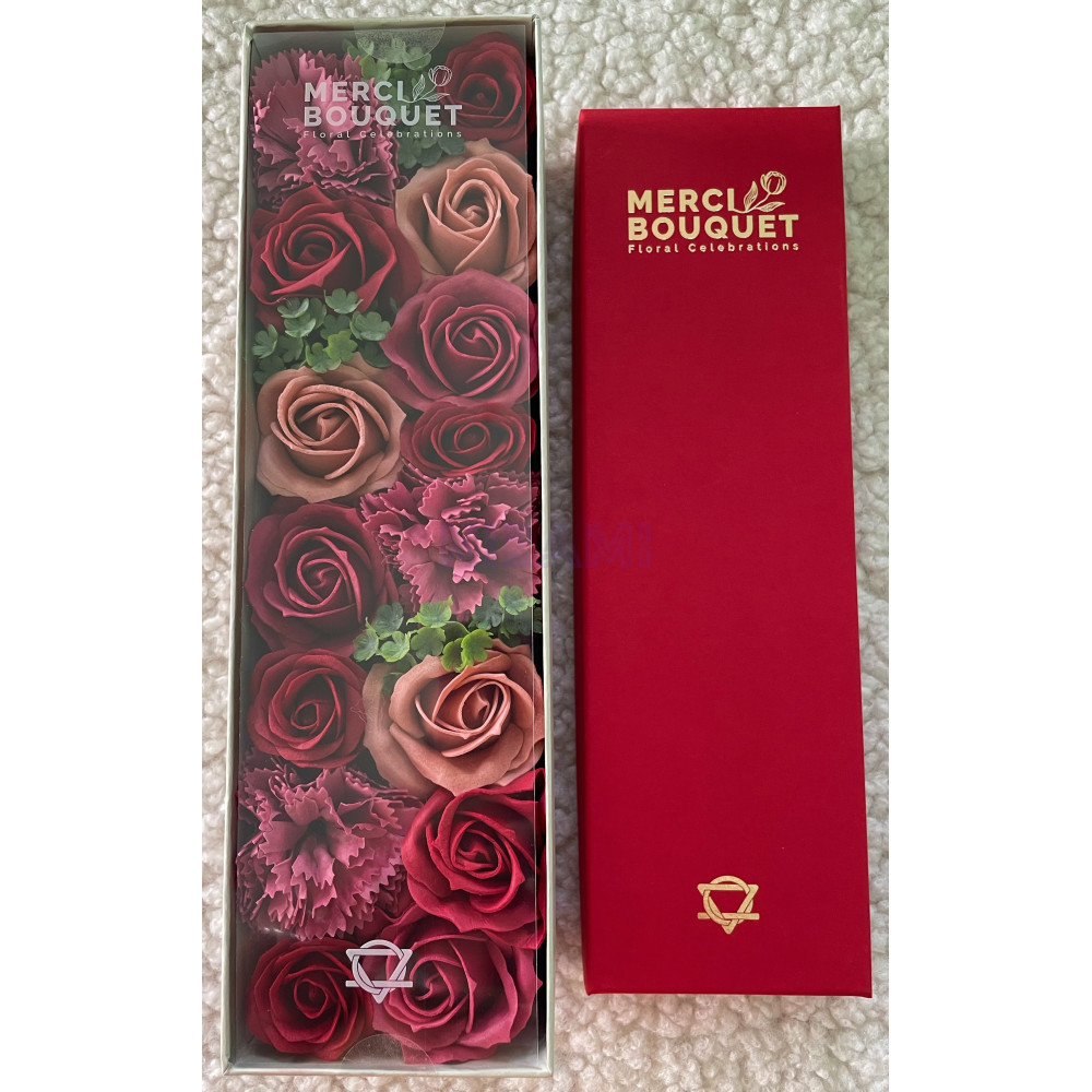 Rosas Vintage Caja Regalo Larga Flores de Jabón