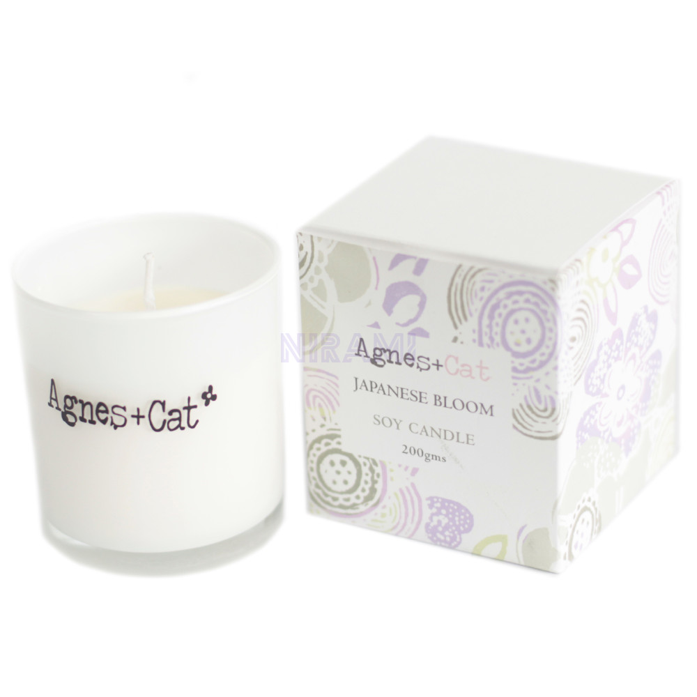 Flor japonesa - Vela en Tarro de Cristal Agnes+Cat 