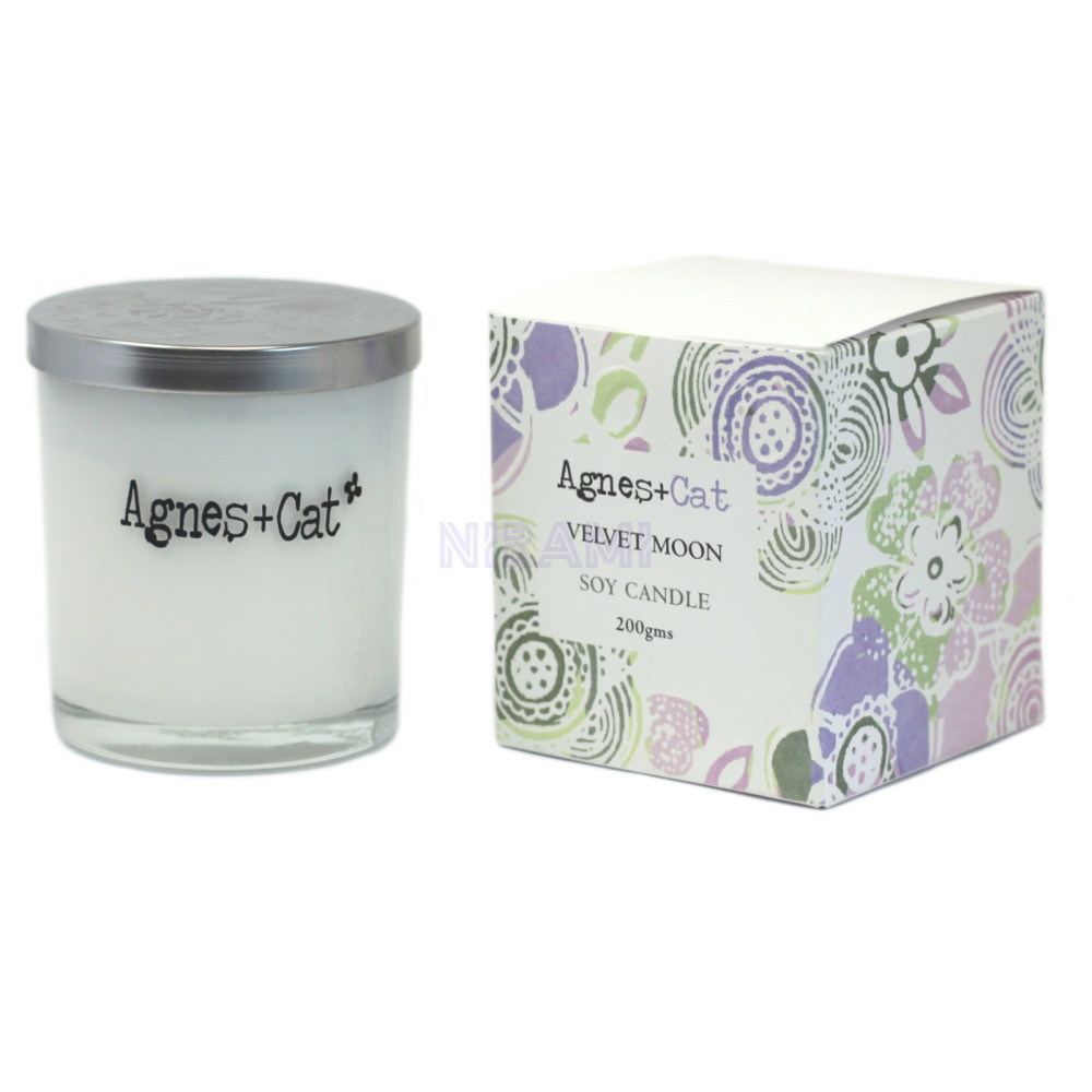Velvet Moon - Vela en Tarro de Cristal Agnes+Cat 