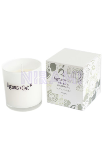 Gardenia vintage - Vela en Tarro de Cristal Agnes+Cat 